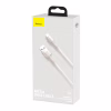Дата кабель USB 3.1 AM to USB-C 2.0m 6.0A 66W Cafule Series Metal White Baseus (CAKF000202) - Image 12
