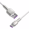 Дата кабель USB 3.1 AM to USB-C 2.0m 6.0A 66W Cafule Series Metal White Baseus (CAKF000202) - Image 2