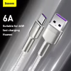 Дата кабель USB 3.1 AM to USB-C 2.0m 6.0A 66W Cafule Series Metal White Baseus (CAKF000202) - Image 6
