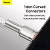 Дата кабель USB 3.1 AM to USB-C 2.0m 6.0A 66W Cafule Series Metal White Baseus (CAKF000202) - Image 7