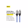 Дата кабель USB-C to USB-C 1.0m CoolPlay Fast Charging 100W blue Baseus (CAKW000203) - Image 7