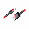 Дата кабель USB 2.0 AM to Lightning 1.0m Cafule 2.4A red+red Baseus (CALKLF-B09) - Image 3