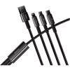 Дата кабель USB 2.0 AM to Lightning + Micro 5P + Type-C 1.5m 3.5A black Baseus (CAMLTWJ-01) - Image 2