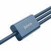 Дата кабель USB 2.0 AM to Lightning + Micro 5P + Type-C 1.5m 3.5A blue Baseus (CAMLTYS-03) - Image 5