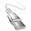Дата кабель USB-C to USB-C 1.0m 100W metal white Baseus (CATJK-C02) - Image 2