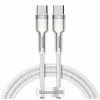 Дата кабель USB-C to USB-C 1.0m 100W metal white Baseus (CATJK-C02) - Image 1