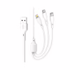 Дата кабель USB 2.0 AM to Lightning + Micro 5P + USB-C 1.0m 2.4A XO (CB-23U3) - Image 1