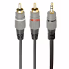Кабель мультимедийный 3.5mm M to 2xRCA M 2.5m Cablexpert (CCA-352-2.5M) - Image 1