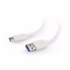 Дата кабель USB 3.0 AM to USB-C 0.5m Cablexpert (CCP-USB3-AMCM-W-0.5M) - Image 1