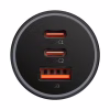 Зарядний пристрій Baseus 1xUSB + 2xUSB-C 65W Golden Contactor Pro dark gray (CGJP010013) - Image 3