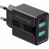 Зарядное устройство Grand-X 2xUSB 5V 2.4A + cable USB to USB-C black (CH-15T) - Image 2