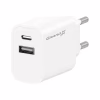 Зарядное устройство Grand-X 1xUSB-C + 1xUSB 21W OCP white (CH-21W) - Image 1