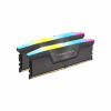 Модуль пам'яті для комп'ютера DDR5 64GB (2x32GB) 6000 MHz Vengeance RGB Grey Corsair (CMH64GX5M2B6000Z30) - Image 1