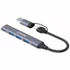 Концентратор Canyon USB-C/A 4-in-1 1xUSB 3.0 + 3xUSB 2.0 gray (CNS-TDS02G) - Image 2