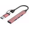Концентратор Canyon hub DS-02 4in1 USB-A/C Pink (CNS-TDS02P) - Image 4