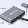 Концентратор Canyon hub DS-3 3in1 USB-C Dark Grey (CNS-TDS3) - Image 6