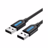Дата кабель USB 2.0 AM/AM 1.0m black Vention (COJBF) - Image 1