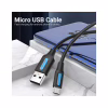 Дата кабель USB 2.0 AM to Micro 5P 1.0m 3A black Vention (COLBF) - Image 2