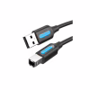 Кабель для принтера USB 2.0 AM/BM 10.0m ferrite black Vention (COQBL) - Image 1