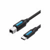 Кабель для принтера USB-C 2.0 to BM 1.5m 2A black Vention (CQUBG) - Image 1