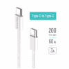 Дата кабель USB-C to USB-C 2.0m (braided cotton) (PD Fast Charging 60W) 3.0А grey ColorWay (CW-CBPDCC068-GR) - Image 9