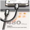 Дата кабель USB-C to USB-C 2.0m (PVC+Aluminum Alloy) (PD Fast Charging 240W) 5А black ColorWay (CW-CBPDCC070-BK) - Image 8