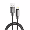 Дата кабель USB 2.0 AM to Lightning 1.0m 3A zinc alloy braided black ColorWay (CW-CBUL098-BK) - Image 1