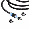 Дата кабель USB 2.0 AM to Lightning + Micro 5P + USB-C 1.0m Magnet only charge ColorWay (CW-CBUU020-BK) - Image 3