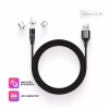 Дата кабель USB 2.0 AM to Lightning + Micro 5P + USB-C 1.0m Magnetic ColorWay (CW-CBUU038-BK) - Image 8
