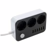 Мережевий фільтр живлення ColorWay CW-CHЕ36B, 3 розетки/6USB Black 1.8M (CW-CHE36B) - Image 3