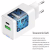 Зарядний пристрій ColorWay C101A GaN Mini 20W PD PPS USB-C + USB-A QC4.0 + cable USB-C to USB-C black (CW-CHS062PDC-WT) - Image 8
