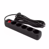 Мережевий фільтр живлення ColorWay CW-PSEA55BK, 5 розеток/ 5M black (CW-PSEA55BK) - Image 6