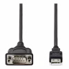 Кабель для передачі даних USB 2.0 AM to COM 1.8m DB9 RS232 FT232RNL black Digitus (DA-70172) - Image 2