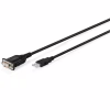 Кабель для передачі даних USB 2.0 AM to COM 1.8m DB9 RS232 FT232RNL black Digitus (DA-70172) - Image 1