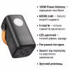 Батарея универсальная HOCO 60000mAh Astrum PD/100W, QC/3.0, LED lamp, Black (DB160 / 714724) - Image 4