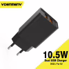 Зарядний пристрій Denmen 2xUSB 2.1A black (DC02-BK) - Image 2