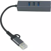 Концентратор USB 3.0 Type-C/Type-A to RJ45 Gigabit Lan, 3*USB 3.0, cable 13 cm Dynamode (DM-AD-GLAN-U3) - Image 3