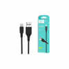 Дата кабель USB 2.0 AM to Micro 5P 1.0m 2.4A silicone black Denmen (DM-D01V-BK) - Image 2