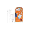 Зарядний пристрій Denmen USB-C PD20W 3.6A + cable USB-C to USB-C white (DM-DC06T-WH) - Image 2
