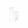 Зарядний пристрій Denmen USB-C PD20W 3.6A + cable USB-C to USB-C white (DM-DC06T-WH) - Image 1