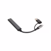 Концентратор Dynamode USB Type-C + USB-A to 1хUSB-C 3.0 1хUSB-A 3.0 2xUSB-A 2.0 dark grey (DM-UH-314AC) - Image 4