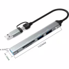 Концентратор Dynamode 5-in-1 USB Type-C/Type-A to 1хUSB3.0, 2xUSB 2.0, card-reader SD/MicroSD (DM-UH-514) - Image 6