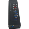 Концентратор Dynamode 4*USB3.0 data ports + 3*2.4А charge with Power Adaptor metal (DM-UH-P407) - Image 5