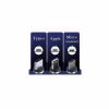 Дата кабель USB 2.0 AM to Lightning + Micro 5P + Type-C magnetic black Denmen (DN-D09E-BK) - Image 5