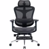 Офісне крісло Sihoo з підставкою для ніг DORO C300L Mesh Black with footrest (DORO-C300L-A3-101-JT) - Image 1