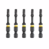 Набір біт DeWALT IMPACT TORSION, ударні, Torx, T15, L=57 мм, 5 шт (DT7394T) - Image 2