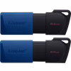 USB флеш накопичувач Kingston 2x64GB DataTraveler Exodia M Black/Blue USB 3.2 (DTXM/64GB-2P) - Image 1