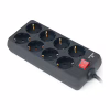 Сетевой фильтр питания REAL-EL RS-8 Protect 5m, black (EL122300024) - Image 1
