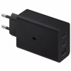 Зарядное устройство Samsung 2xUSB-С 65W PD PPS/USB-A Black (EP-T6530NBEGEU) - Image 1
