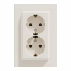 Розетка Schneider Electric ASFORA с заземлением двойная крем 16А (EPH9900123) - Image 1